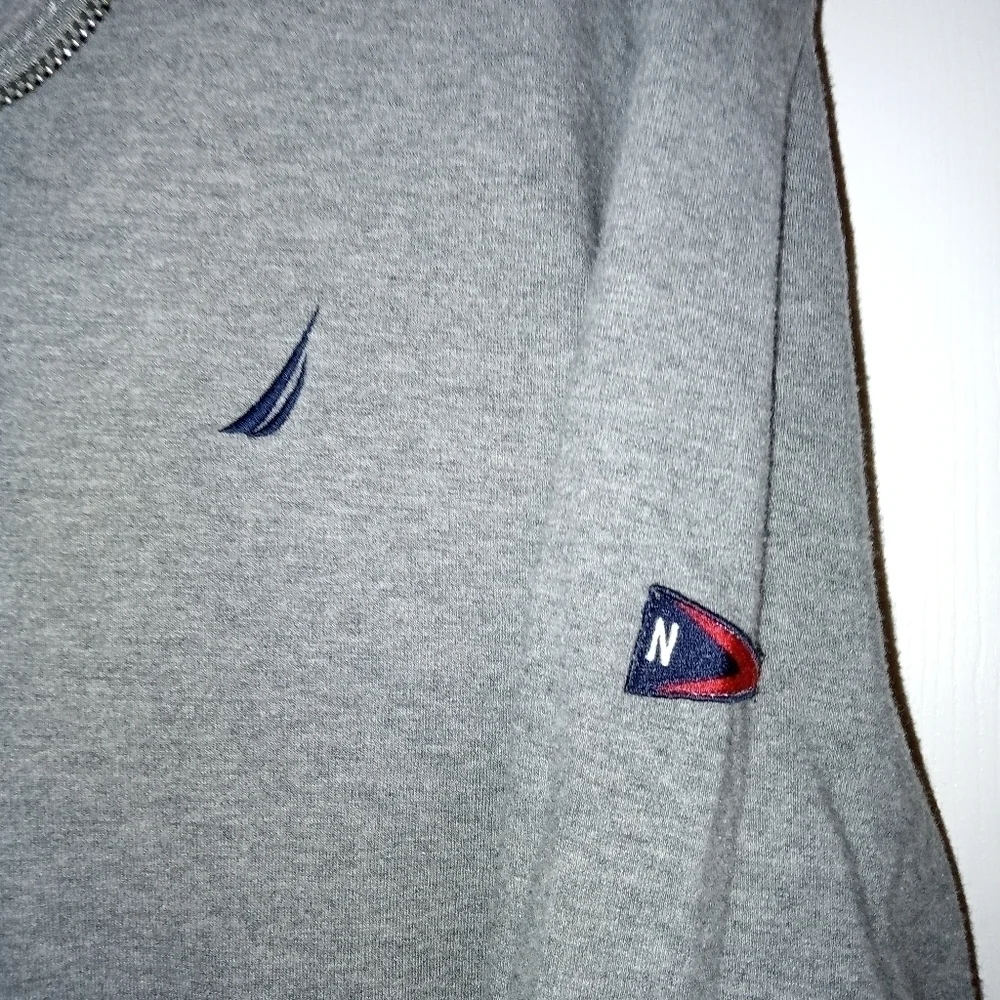 Nautica half zip gray heavy sweater
